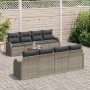 Conjunto de sofá de jardín 9 pcs Gris Poliratán