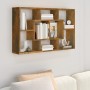 Eiche geräuchert Holzwerkstoff Wandregal 85x16x52,5 cm von vidaXL, Regale und Regale - Ref: Foro24-820460, Preis: 36,60 €, Ra...