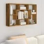 Engineered smoked oak wood wall shelf 85x16x52.5 cm by vidaXL, Shelves and shelves - Ref: Foro24-820460, Price: 35,94 €, Disc...