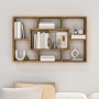 Eiche geräuchert Holzwerkstoff Wandregal 85x16x52,5 cm von vidaXL, Regale und Regale - Ref: Foro24-820460, Preis: 36,60 €, Ra...