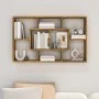 Engineered smoked oak wood wall shelf 85x16x52.5 cm by vidaXL, Shelves and shelves - Ref: Foro24-820460, Price: 35,94 €, Disc...