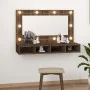 Eichenbrauner Spiegel und LED-Möbel 90x31,5x62 cm von vidaXL, Badezimmerwaschtische - Ref: Foro24-820459, Preis: 62,05 €, Rab...