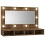 Eichenbrauner Spiegel und LED-Möbel 90x31,5x62 cm von vidaXL, Badezimmerwaschtische - Ref: Foro24-820459, Preis: 62,05 €, Rab...