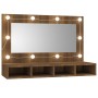 Eichenbrauner Spiegel und LED-Möbel 90x31,5x62 cm von vidaXL, Badezimmerwaschtische - Ref: Foro24-820459, Preis: 62,81 €, Rab...