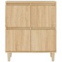 Aparadores 3 uds madera contrachapada roble Sonoma 60x35x70 cm