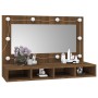 Eichenbrauner Spiegel und LED-Möbel 90x31,5x62 cm von vidaXL, Badezimmerwaschtische - Ref: Foro24-820459, Preis: 62,81 €, Rab...