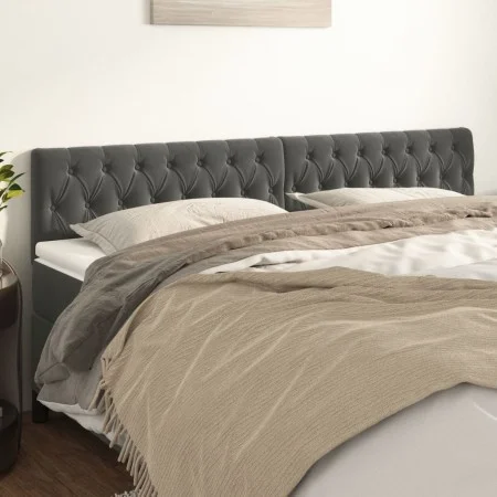 Headboards 2 units of dark gray velvet 90x7x78/88 cm by vidaXL, Headboards and footboards - Ref: Foro24-346377, Price: 66,03 ...