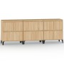 Aparadores 3 uds madera contrachapada roble Sonoma 60x35x70 cm