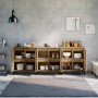 Aparadores 3 uds madera contrachapada roble Sonoma 60x35x70 cm