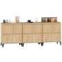 Aparadores 3 uds madera contrachapada roble Sonoma 60x35x70 cm