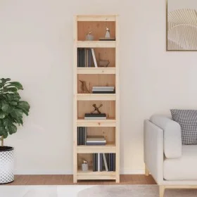 Solid pine wood shelf 50x35x183 cm by vidaXL, Bookcases and shelves - Ref: Foro24-821719, Price: 133,58 €, Discount: %
