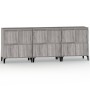 Aparadores 3 uds madera contrachapada gris Sonoma 60x35x70 cm