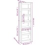 Regal aus massivem Kiefernholz, 50 x 35 x 183 cm von vidaXL, Bücherregale und Regale - Ref: Foro24-821719, Preis: 135,98 €, R...