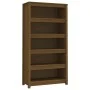 Solid pine wood bookshelf in honey brown color, 80x35x154 cm by vidaXL, Bookcases and shelves - Ref: Foro24-821692, Price: 14...