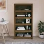 Solid pine wood bookshelf in honey brown color, 80x35x154 cm by vidaXL, Bookcases and shelves - Ref: Foro24-821692, Price: 14...
