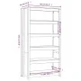 Solid pine wood bookshelf in honey brown color, 80x35x154 cm by vidaXL, Bookcases and shelves - Ref: Foro24-821692, Price: 14...