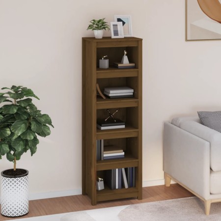 Solid pine wood bookshelf in honey brown color, 50x35x154 cm by vidaXL, Bookcases and shelves - Ref: Foro24-821717, Price: 94...