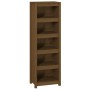Estantería madera maciza de pino marrón miel 50x35x154 cm de vidaXL, Librerías y estanterías - Ref: Foro24-821717, Precio: 94...