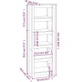 Estantería madera maciza de pino marrón miel 50x35x154 cm de vidaXL, Librerías y estanterías - Ref: Foro24-821717, Precio: 94...