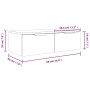 Armario de pared madera de ingeniería gris Sonoma 68x30x20 cm de vidaXL, Estantes y estanterías - Ref: Foro24-817094, Precio:...