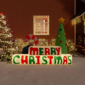 Decoración inflable Merry Christmas con LED 197 cm