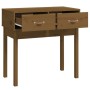 Honey brown solid pine wood console table 76.5x40x75 cm by vidaXL, Side tables - Ref: Foro24-821752, Price: 65,62 €, Discount: %