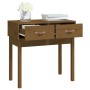 Honey brown solid pine wood console table 76.5x40x75 cm by vidaXL, Side tables - Ref: Foro24-821752, Price: 65,62 €, Discount: %
