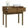 Mesa consola de madera maciza de pino marrón miel 76,5x40x75 cm de vidaXL, Mesas auxiliares - Ref: Foro24-821752, Precio: 65,...