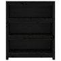 Regal aus massivem schwarzem Kiefernholz, 80 x 35 x 97 cm von vidaXL, Bücherregale und Regale - Ref: Foro24-821683, Preis: 99...