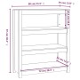 Regal aus massivem schwarzem Kiefernholz, 80 x 35 x 97 cm von vidaXL, Bücherregale und Regale - Ref: Foro24-821683, Preis: 99...