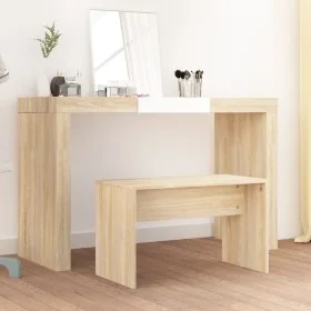 Sonoma oak plywood dressing stool 70x35x45 cm by vidaXL, vanity benches - Ref: Foro24-802816, Price: 31,21 €, Discount: %