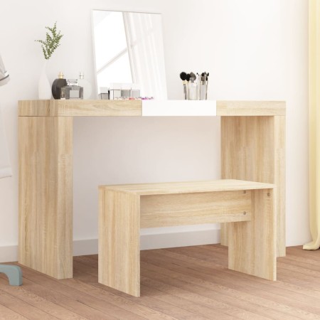 Frisierhocker aus Sonoma-Eichensperrholz, 70 x 35 x 45 cm von vidaXL, Schminkbänke - Ref: Foro24-802816, Preis: 31,67 €, Raba...