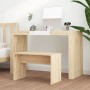 Frisierhocker aus Sonoma-Eichensperrholz, 70 x 35 x 45 cm von vidaXL, Schminkbänke - Ref: Foro24-802816, Preis: 31,67 €, Raba...