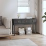 Solid gray pine wood console table 114x40x75 cm by vidaXL, Side tables - Ref: Foro24-821756, Price: 123,83 €, Discount: %