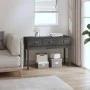 Solid gray pine wood console table 114x40x75 cm by vidaXL, Side tables - Ref: Foro24-821756, Price: 122,52 €, Discount: %