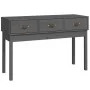 Konsolentisch aus massivem grauem Kiefernholz, 114 x 40 x 75 cm von vidaXL, Seitentische - Ref: Foro24-821756, Preis: 122,23 ...