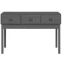 Solid gray pine wood console table 114x40x75 cm by vidaXL, Side tables - Ref: Foro24-821756, Price: 122,52 €, Discount: %