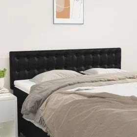 Headboards 2 units black synthetic leather 72x5x78/88 cm by vidaXL, Headboards and footboards - Ref: Foro24-346464, Price: 62...