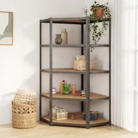 Resistant corner shelving 5 levels steel and plywood by vidaXL, Industrial shelving - Ref: Foro24-152881, Price: 110,42 €, Di...