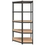 Resistant corner shelving 5 levels steel and plywood by vidaXL, Industrial shelving - Ref: Foro24-152881, Price: 110,42 €, Di...