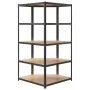 Resistant corner shelving 5 levels steel and plywood by vidaXL, Industrial shelving - Ref: Foro24-152881, Price: 110,42 €, Di...