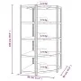 Resistant corner shelving 5 levels steel and plywood by vidaXL, Industrial shelving - Ref: Foro24-152881, Price: 110,42 €, Di...