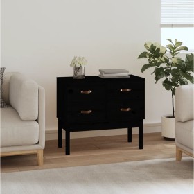 Konsolenschrank aus massivem Kiefernholz schwarz 90x40x78 cm von vidaXL, Sideboards - Ref: Foro24-821743, Preis: 125,49 €, Ra...