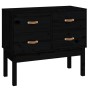 Solid black pine wood console table 90x40x78 cm by vidaXL, Sideboards - Ref: Foro24-821743, Price: 125,49 €, Discount: %