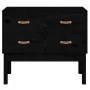 Solid black pine wood console table 90x40x78 cm by vidaXL, Sideboards - Ref: Foro24-821743, Price: 124,12 €, Discount: %