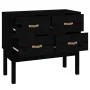 Solid black pine wood console table 90x40x78 cm by vidaXL, Sideboards - Ref: Foro24-821743, Price: 124,12 €, Discount: %