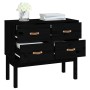 Solid black pine wood console table 90x40x78 cm by vidaXL, Sideboards - Ref: Foro24-821743, Price: 125,49 €, Discount: %
