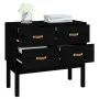 Solid black pine wood console table 90x40x78 cm by vidaXL, Sideboards - Ref: Foro24-821743, Price: 124,12 €, Discount: %