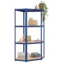 Eckregal 4 Ebenen Sperrholz und Stahl blau von vidaXL, Industrieregale - Ref: Foro24-152852, Preis: 60,88 €, Rabatt: %