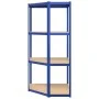 Eckregal 4 Ebenen Sperrholz und Stahl blau von vidaXL, Industrieregale - Ref: Foro24-152852, Preis: 60,88 €, Rabatt: %